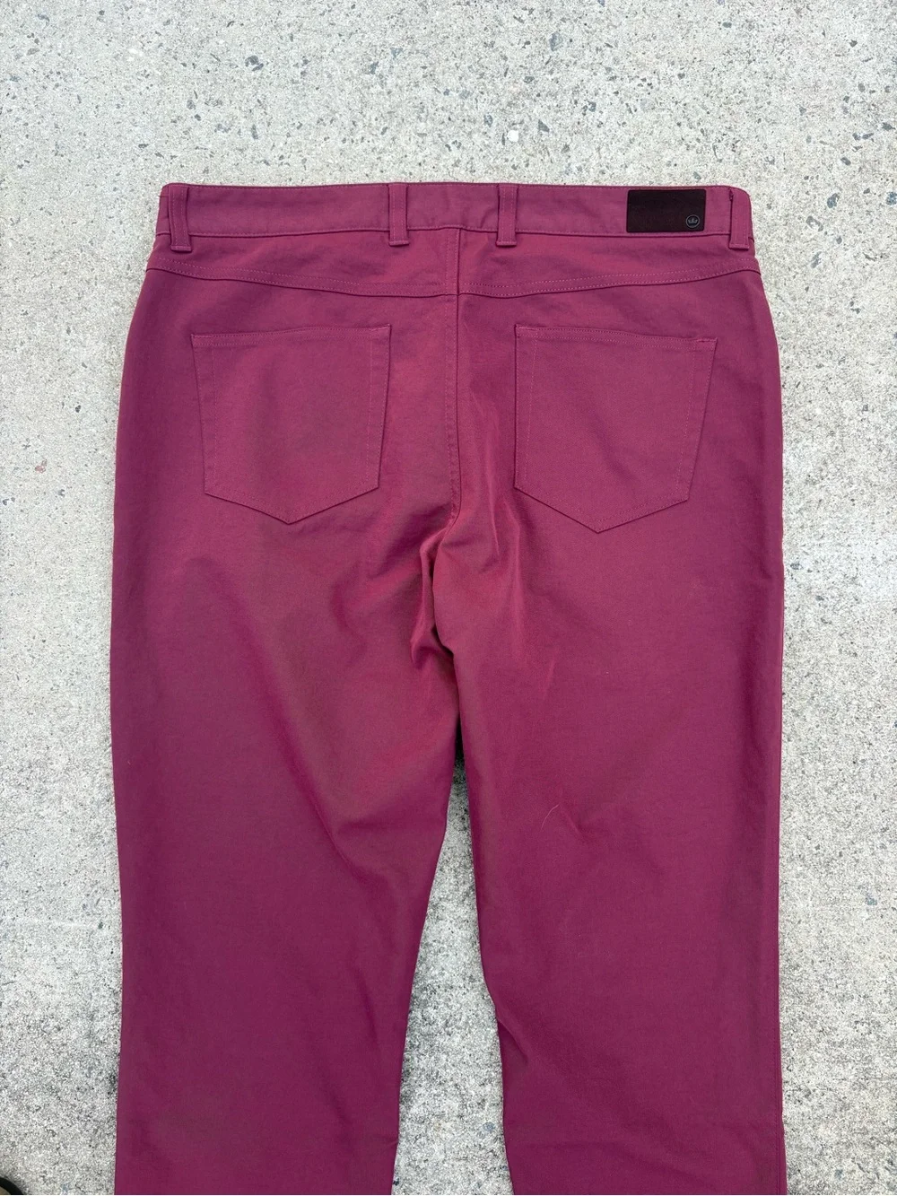 Peter Millar Burgundy eb66 Performance Five-Pocket Chino Pants Size 36x30